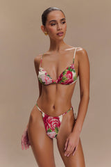 Andie Ruched String Side Bikini Brief - Sonia Rose Print