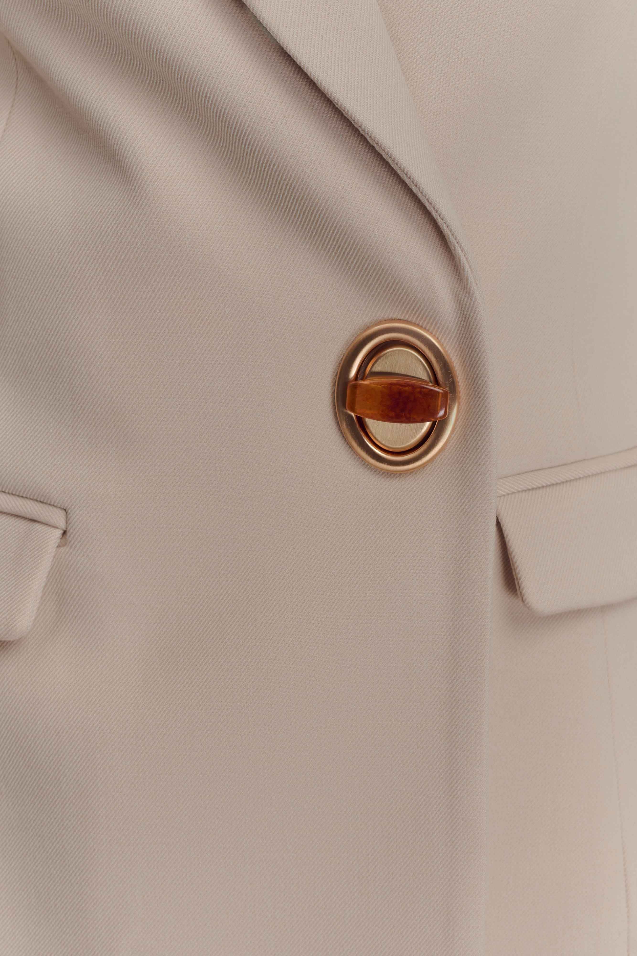 Max Cinched Waist Blazer - Ivory Stone
