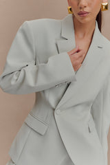 Jameson Cinched Suiting Blazer - Light Sage