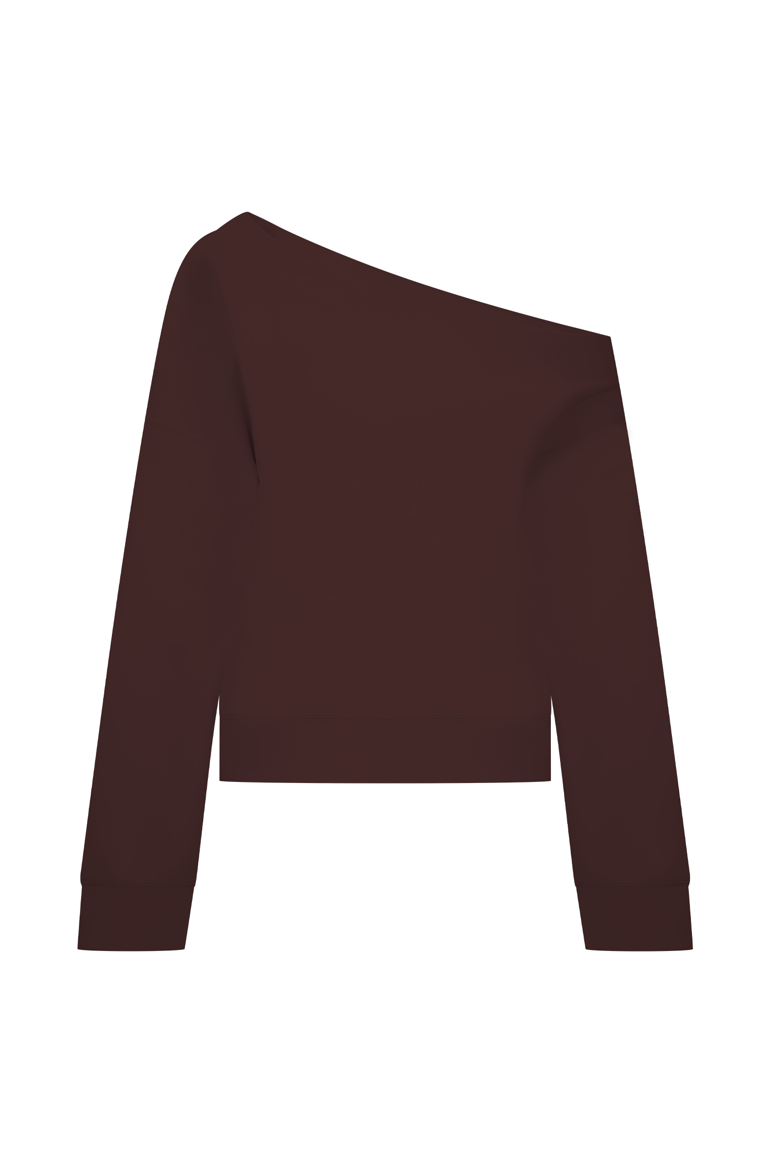 Aiden Slouchy Crew Jumper - Chocolate