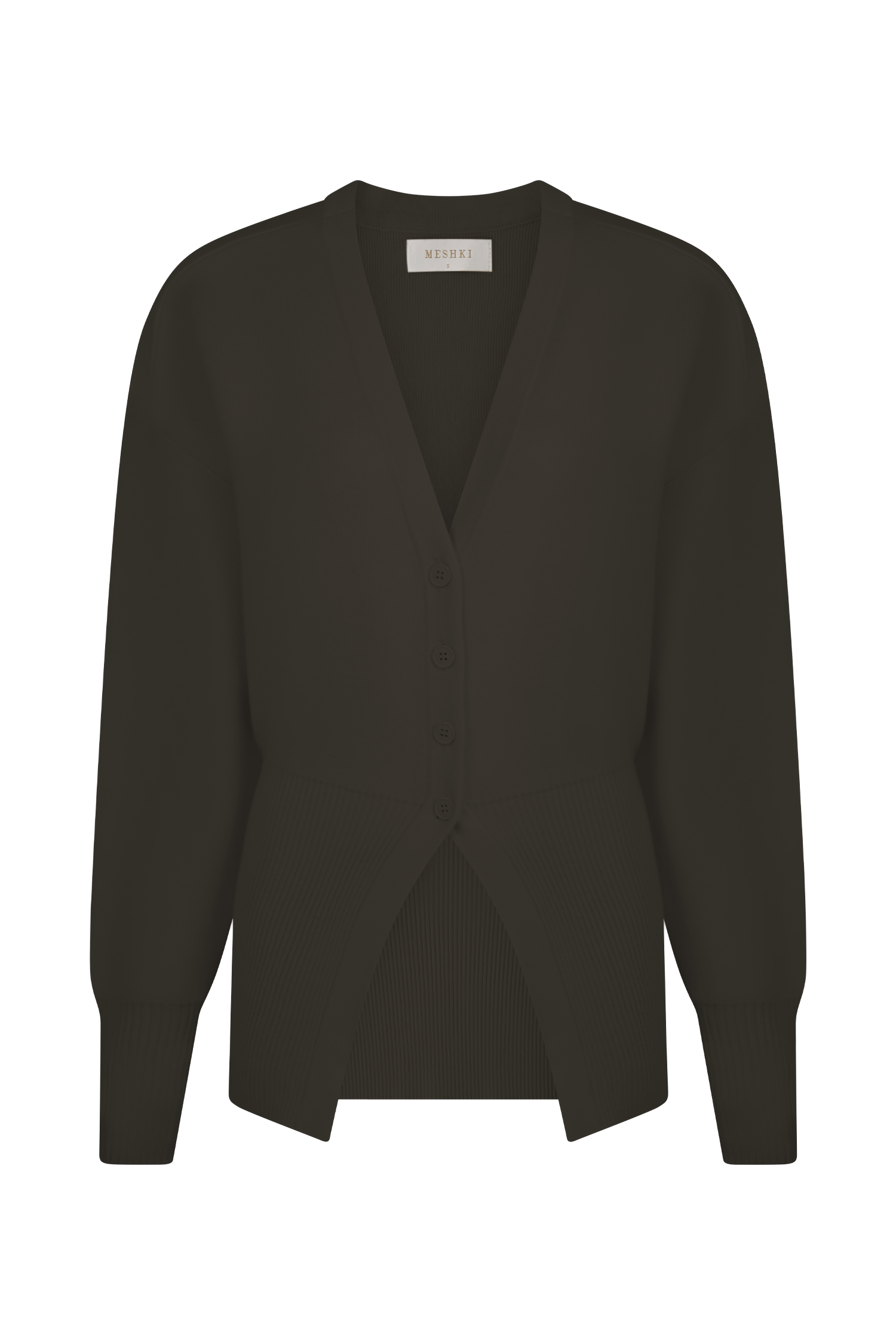 Alexia Buttoned Oversized Cardigan - Dark Chocolate