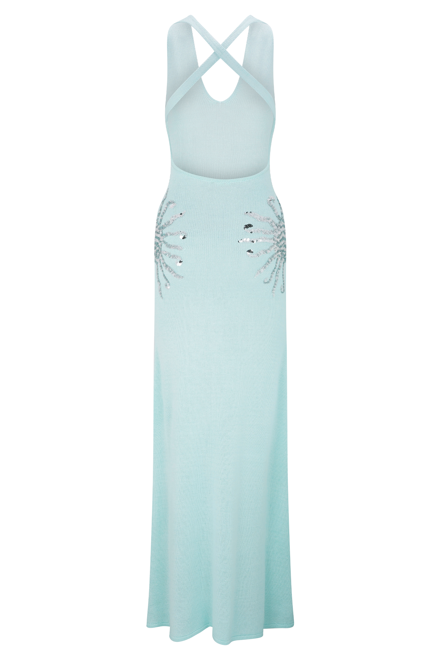 Ellington Knit Maxi Dress With Sequin - Lagoon