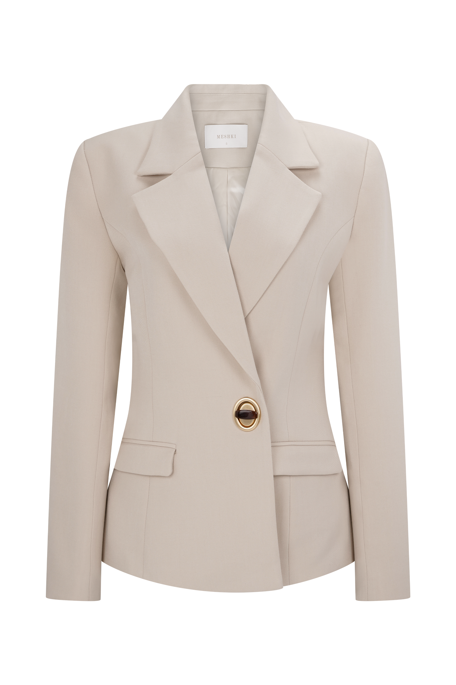 Max Cinched Waist Blazer - Ivory Stone