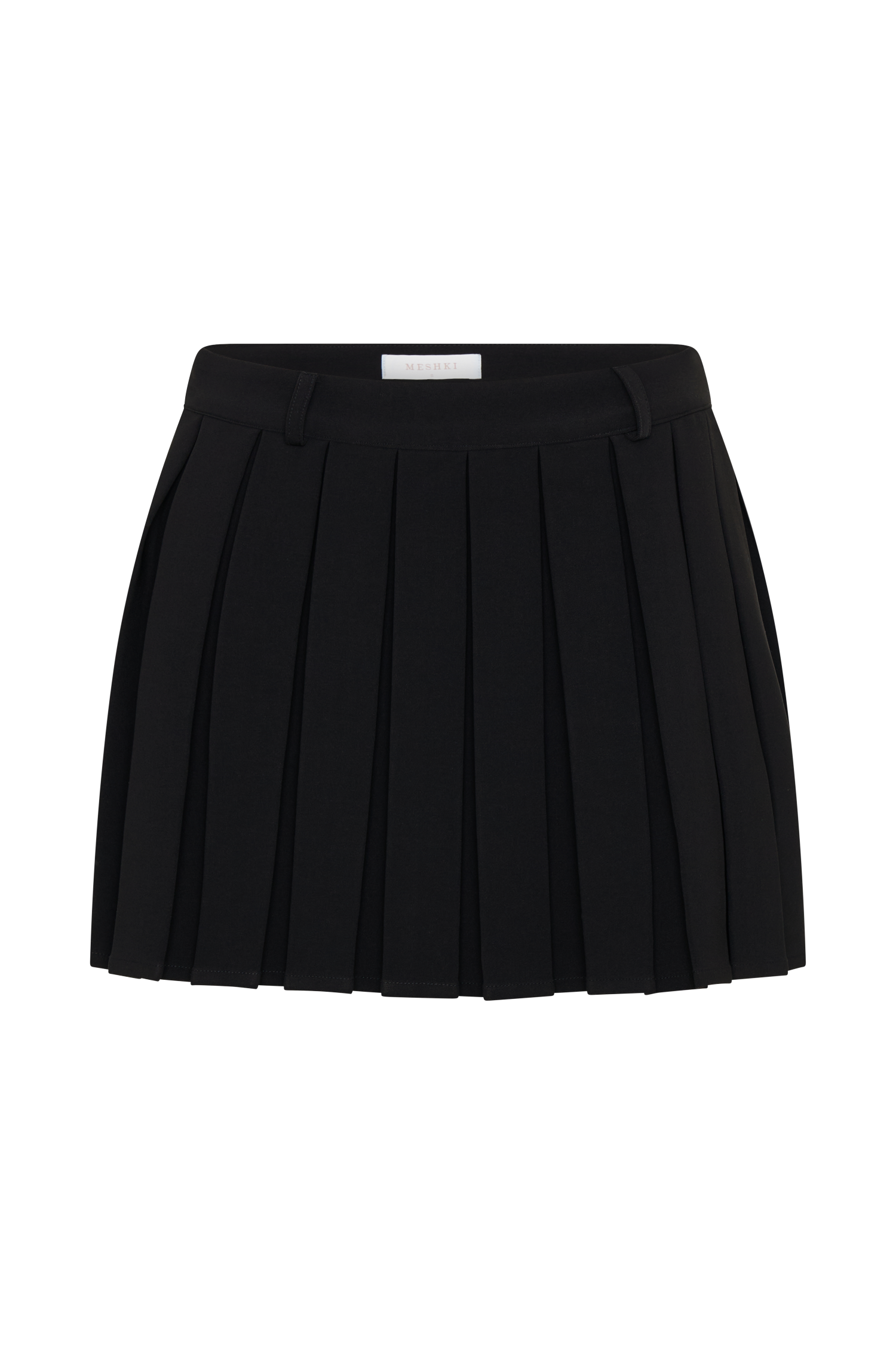Mura Pleated Mini Skirt - Black