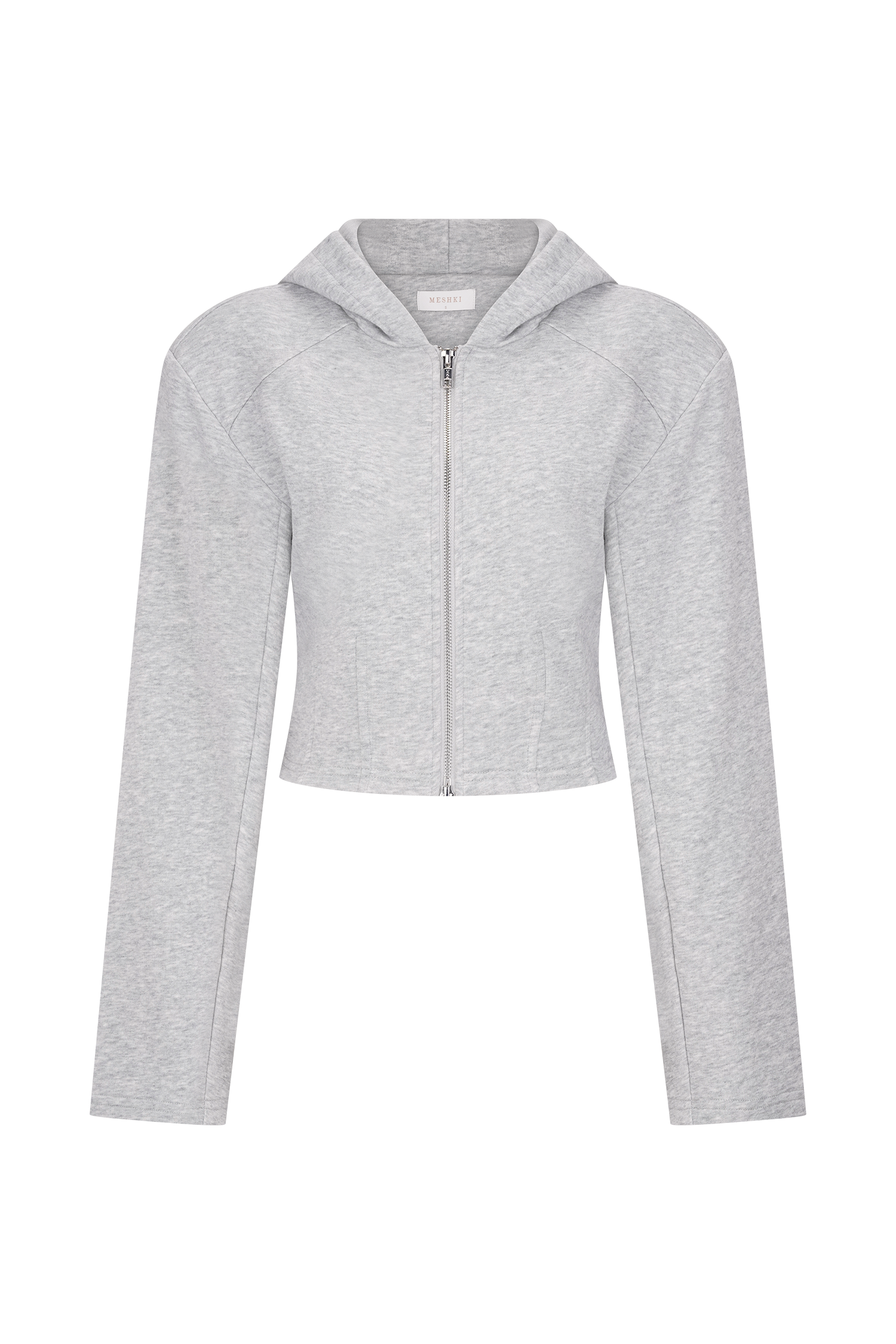 Quinn Zip Up Hoodie - Light Grey Marle