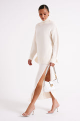 Brittany Knit Midi Skirt - Ivory